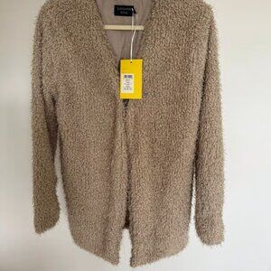 Fuzzy Beige Cardigan/Jacket Size M